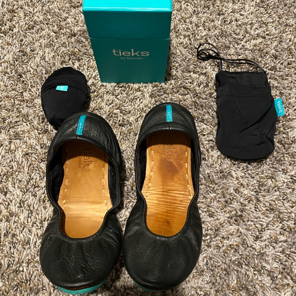 Tieks black ballet flats